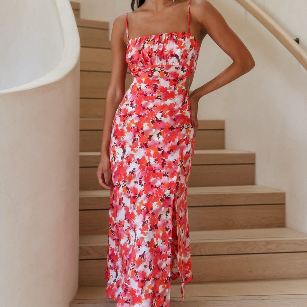 NWT Floral Pink Maxi Dress